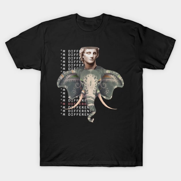 Elephant Roman Head T-Shirt by stitchteez809